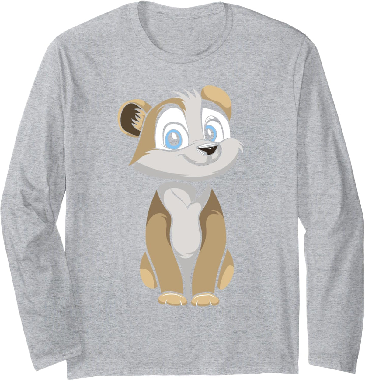 Animal Collection - Dog Long Sleeve T-Shirt - Adult Unisex Heather Grey