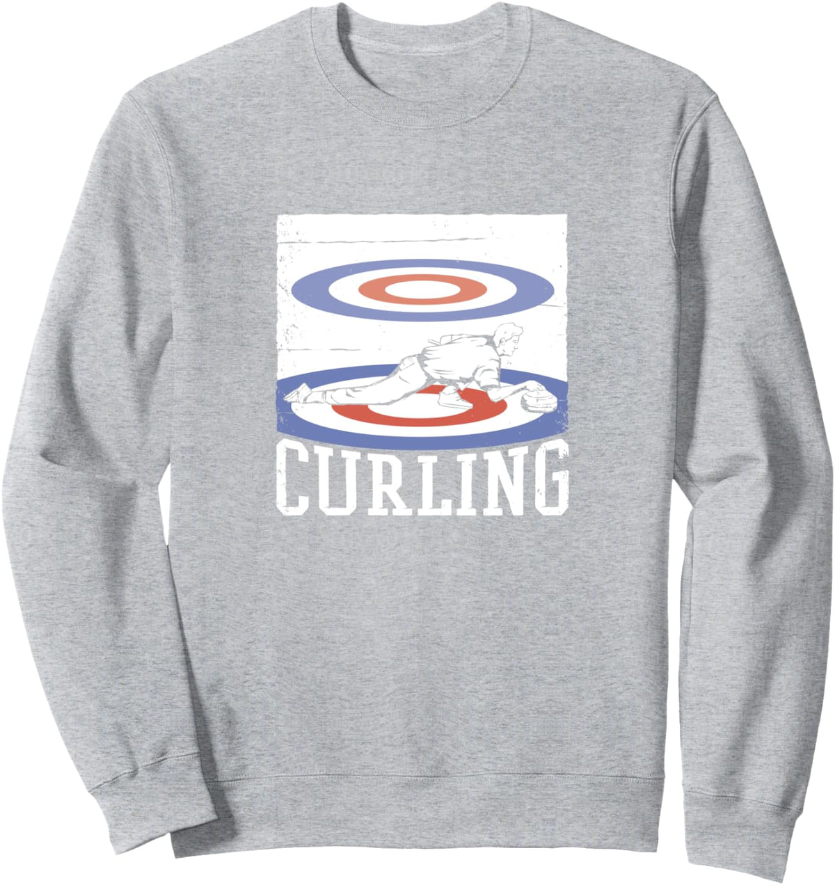 Curling Sweatshirt - Adult Unisex Heather Grey