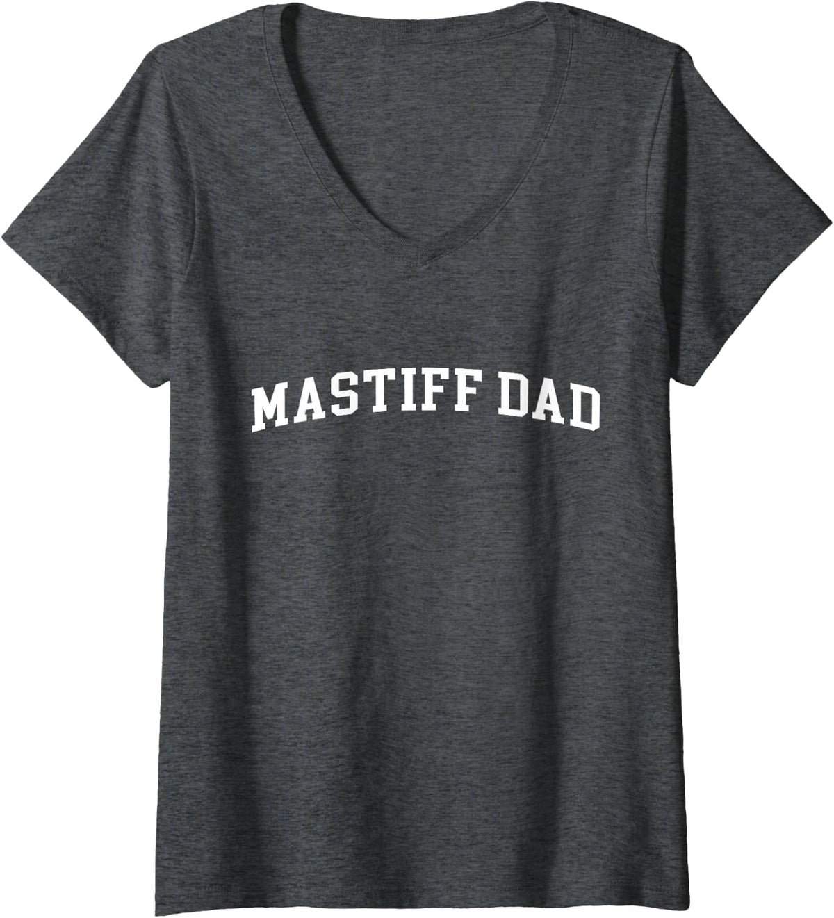Women's Mastiff Dad V-Neck T-Shirt - Dark Heather Grey