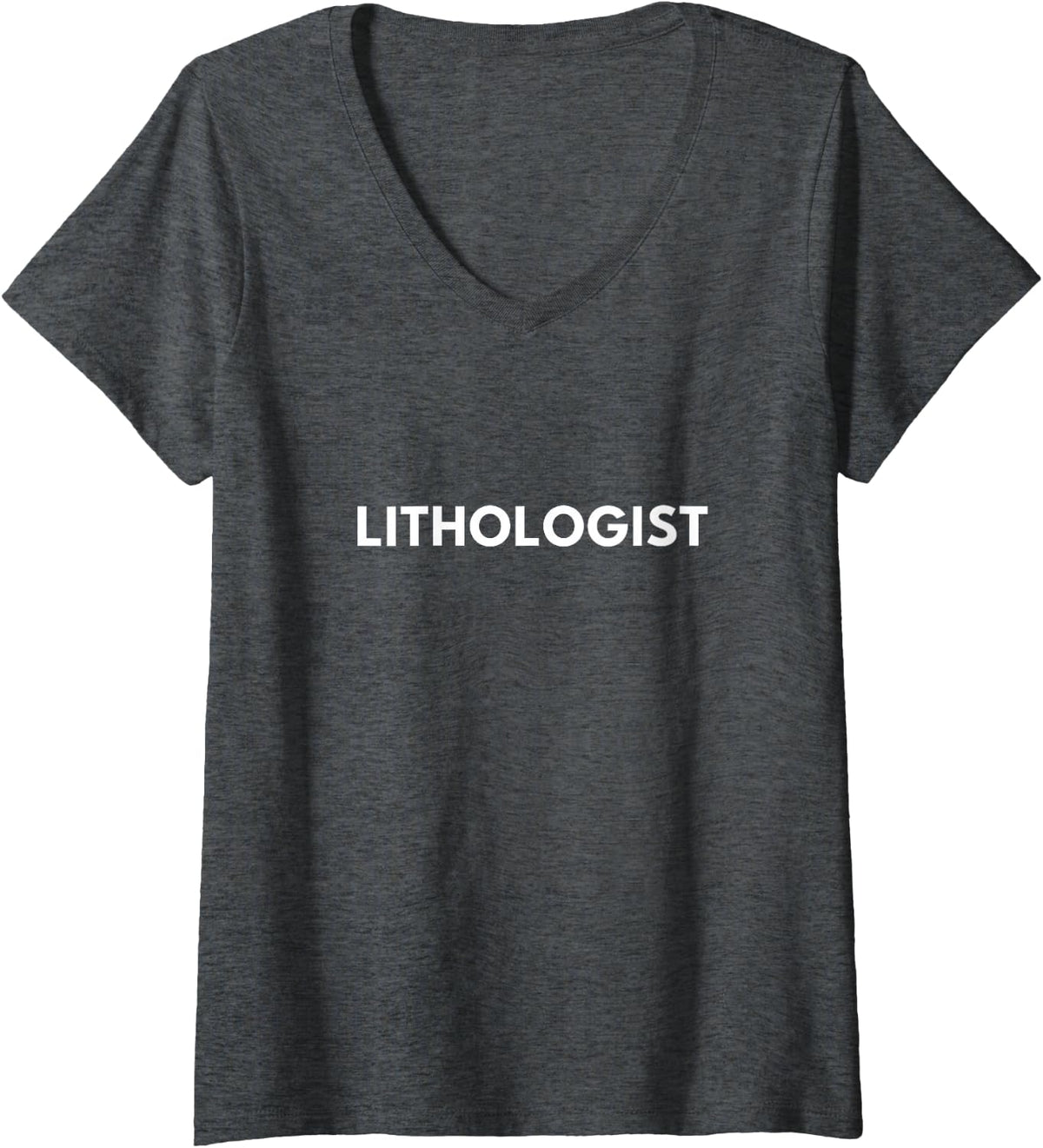 Women's Lithologist V-Neck T-Shirt - Dark Heather Grey