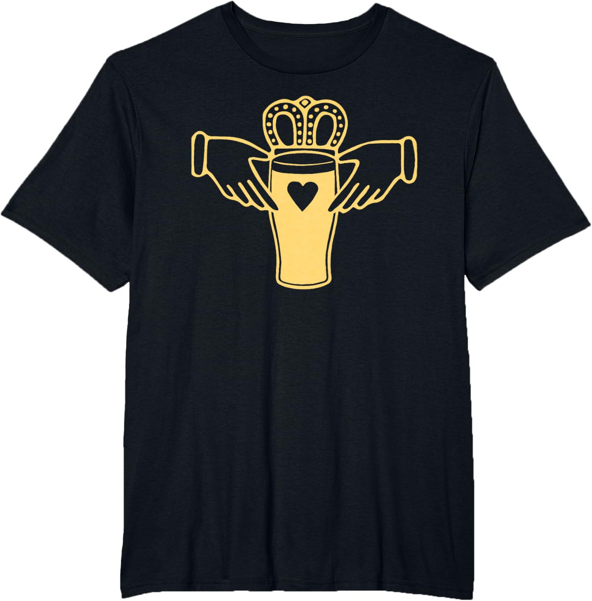 Beer Pint Claddagh St Patricks Day Shirt for Women Men T-Shirt - Black