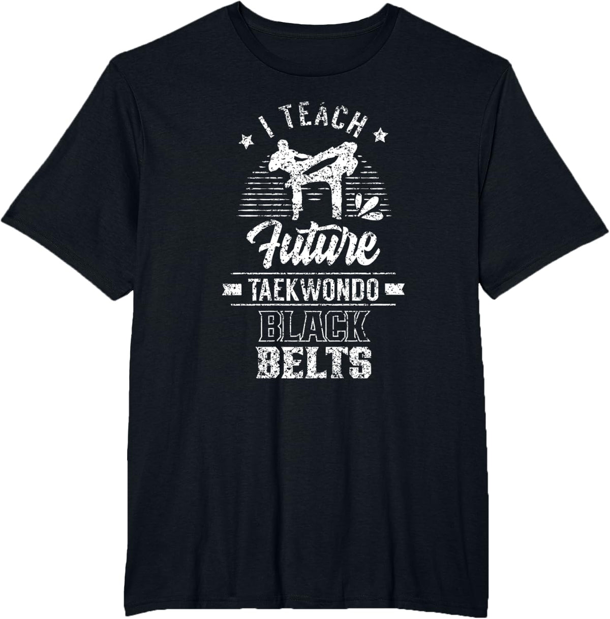 I Teach Future Taekwondo Black Belts Fighter Martial Arts T-Shirt - Black