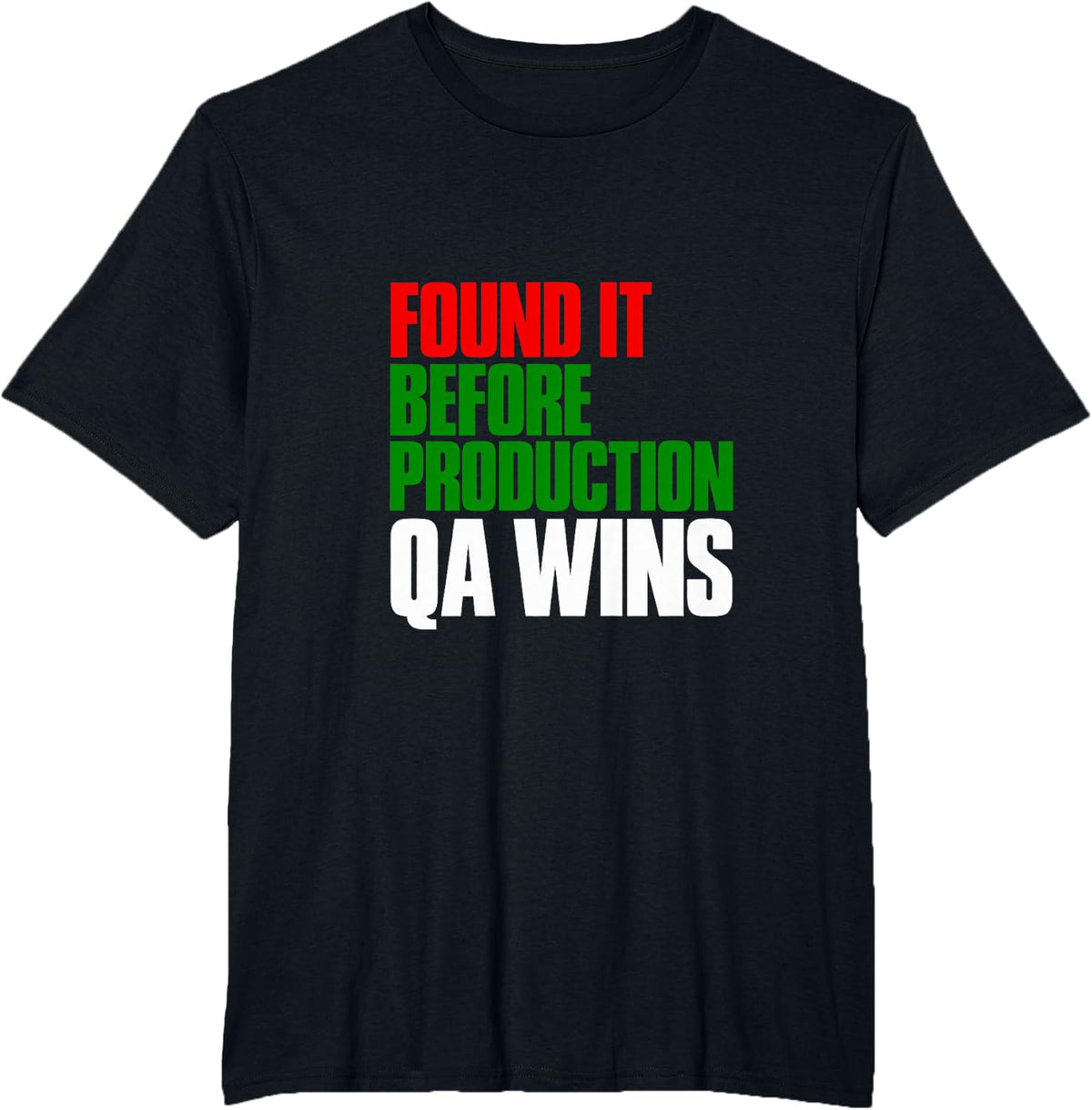 Found It Before Production Qa Wins Qa Tester Qa Engineer T-Shirt - Black
