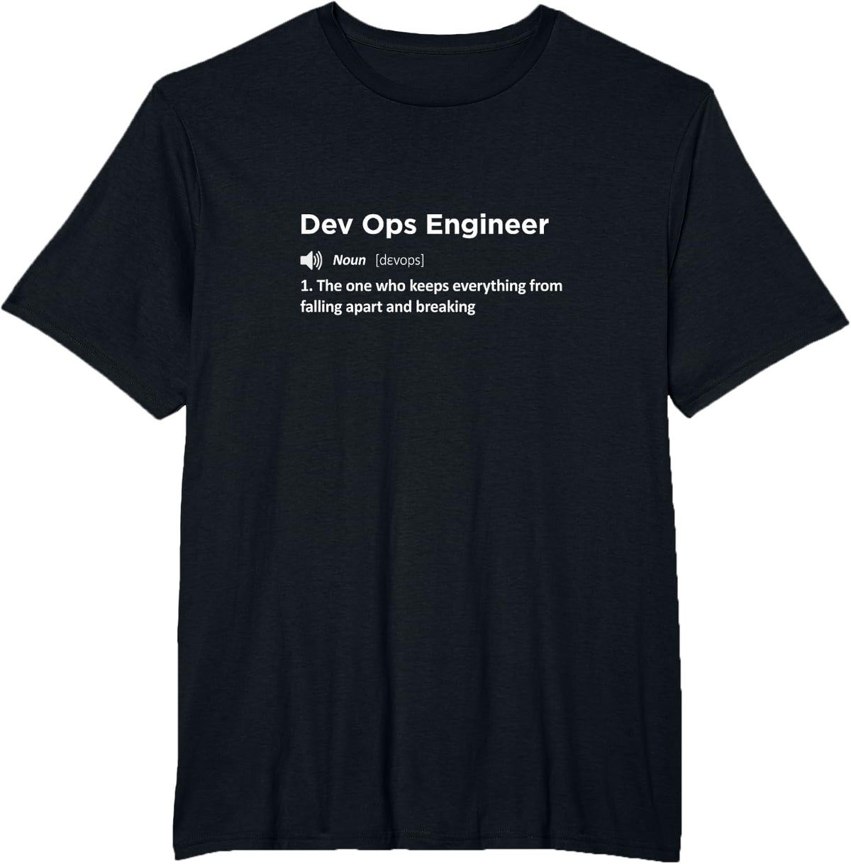 Dev ops Development IT operations quotes sayings DevOps Engineer Funny Definition Gift Software Developer T-Shirt - Black