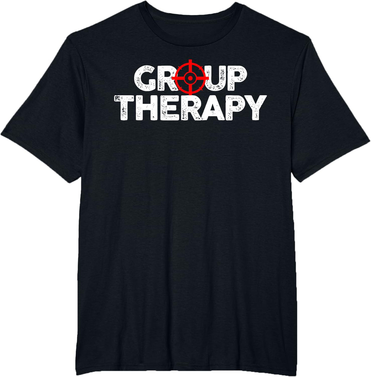 Gun Range Group Therapy Target Shooting Funny T-Shirt - Black