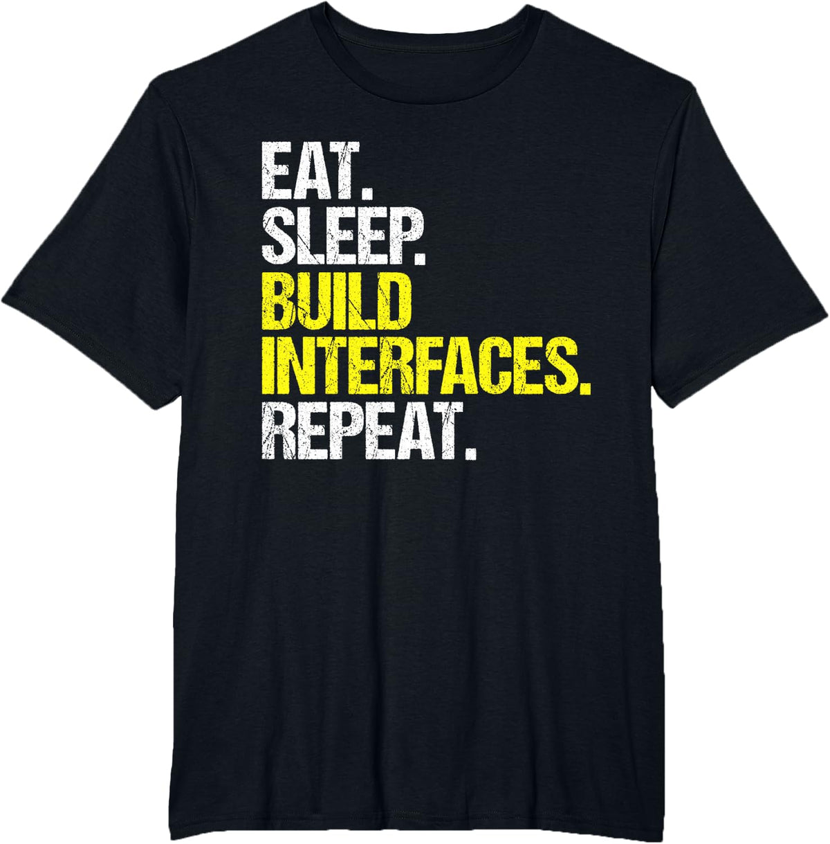 Frontend Engineer Eat Sleep Routine T-Shirt - Black