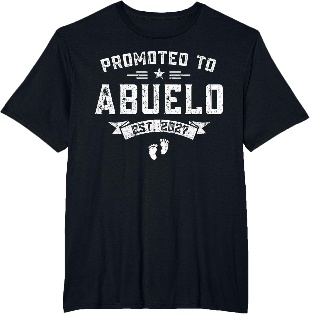 Promoted to Abuelo 2027 New Grandbaby Announcement T-Shirt - Black