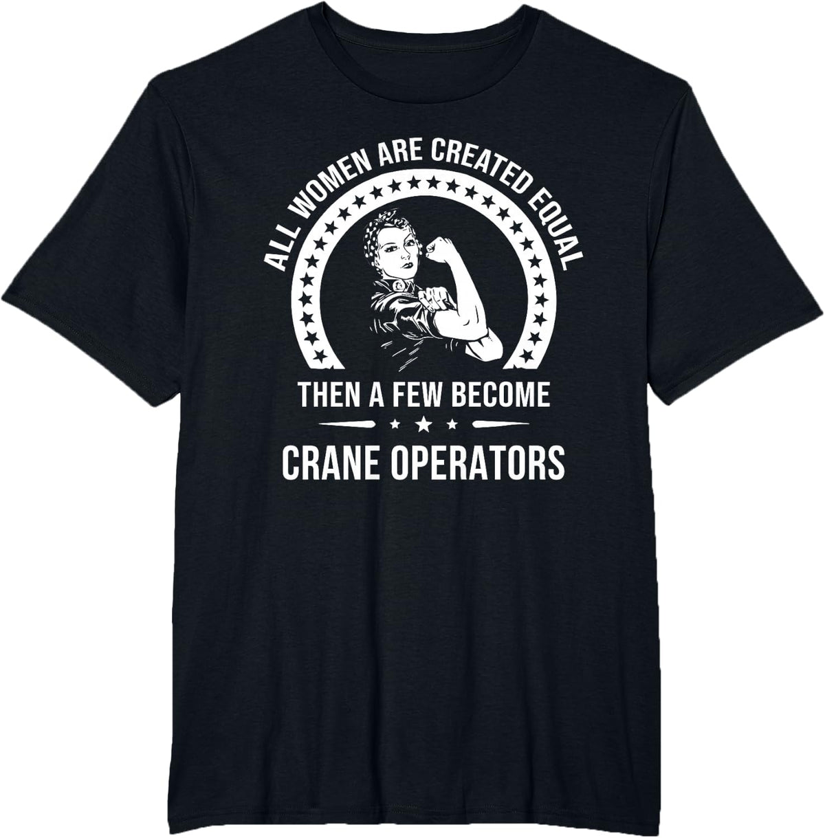 Crane Operator Shirts for Women | Crane Operator T-Shirt - Black