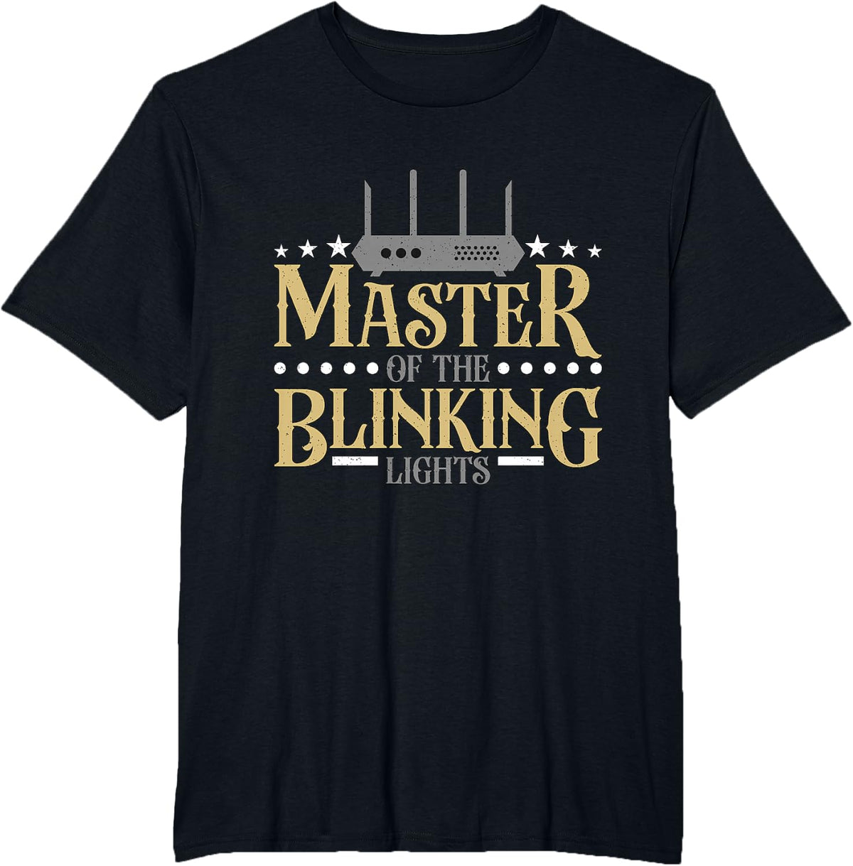 Master Of The Blinking Lights Network Admin Network Engineer T-Shirt - Black