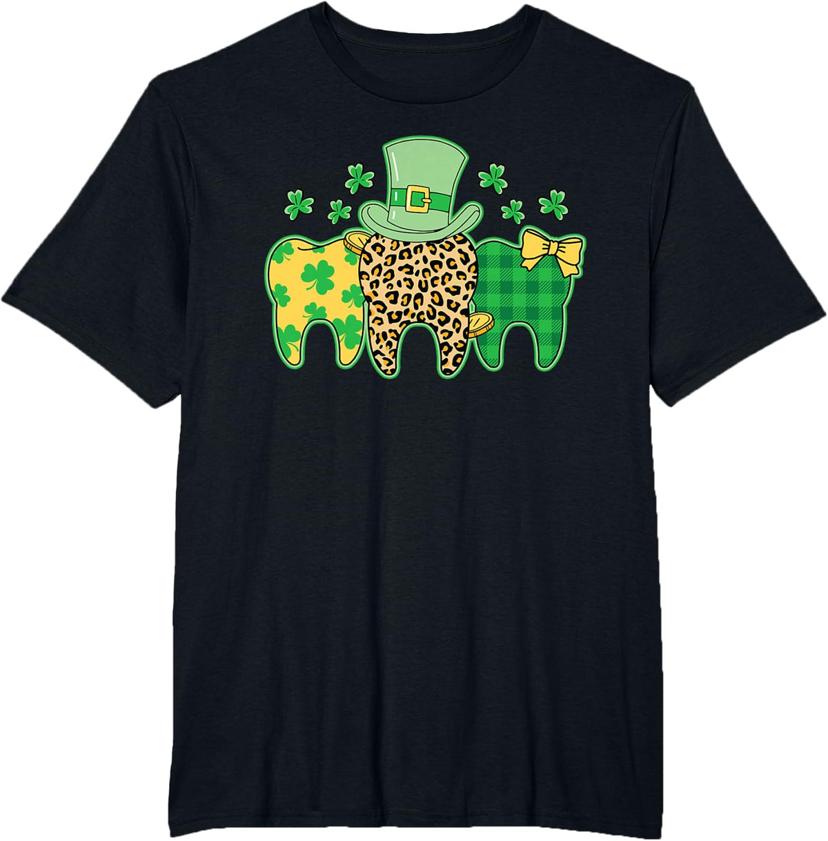 St. Patrick's Day Dentist Dental Assistant Hygienist T-Shirt - Black