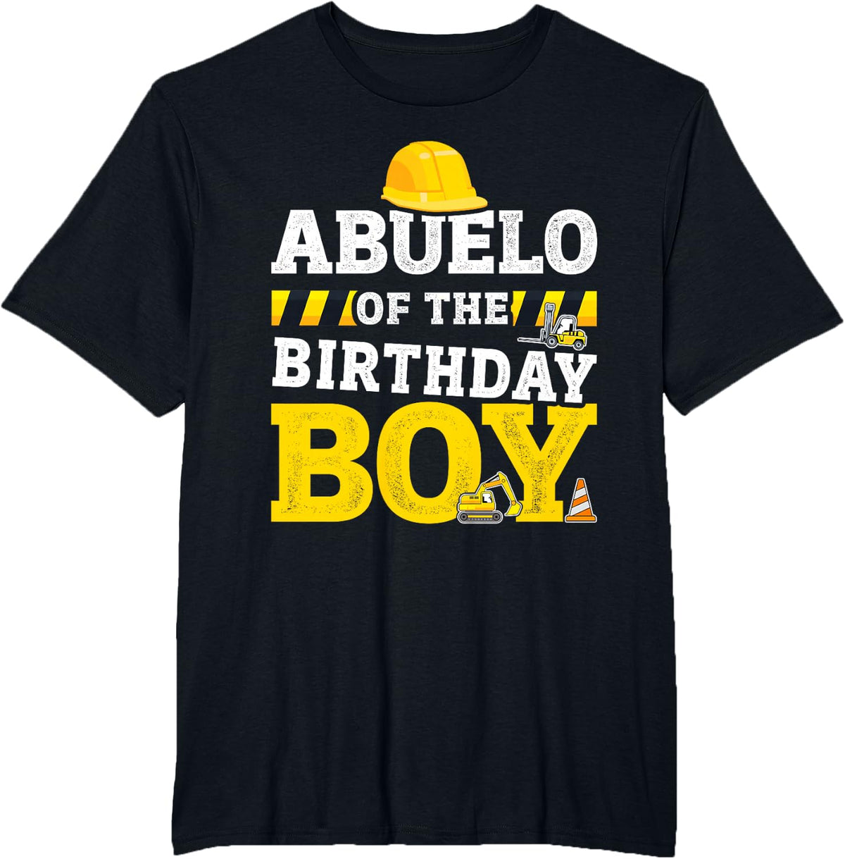 Abuelo of birthday boy matching family construction party T-Shirt - Black