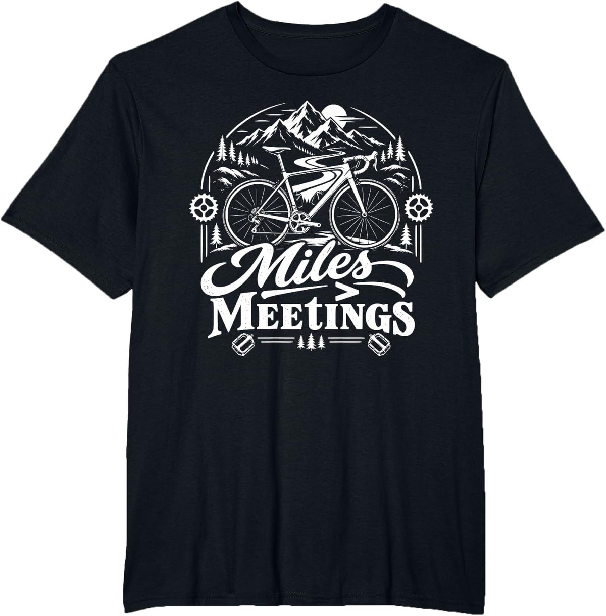 Bike & Biking, Miles > Meetings T-Shirt - Black