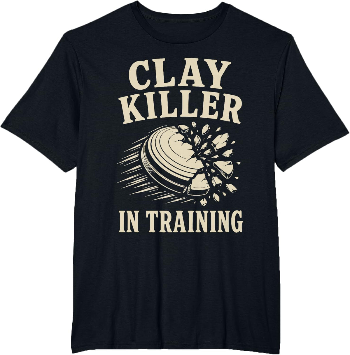 Funny Trap Shooting Practice Clay Target Shooter T-Shirt - Black