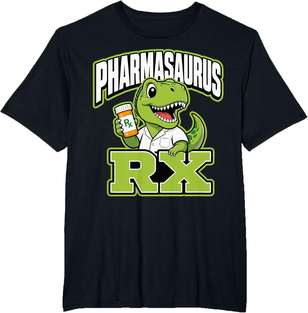 Pharmacy Technician Humor Rx Tech Pharmacy T-Shirt - Black