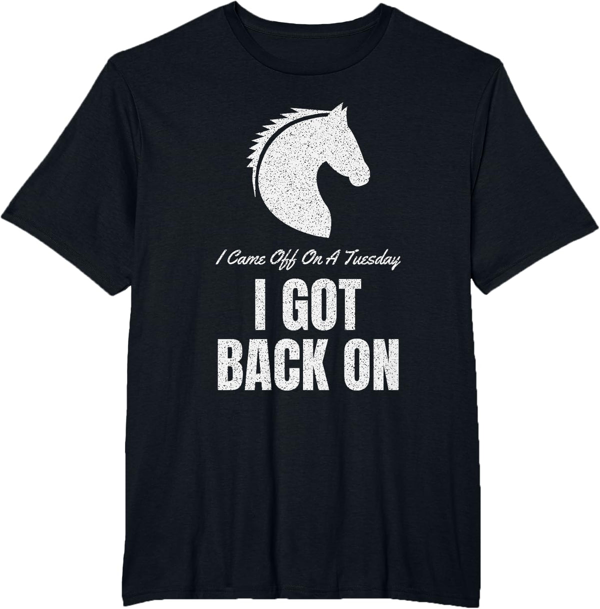 Farm Horseback Barn Sayings Horse Riding T-Shirt - Black
