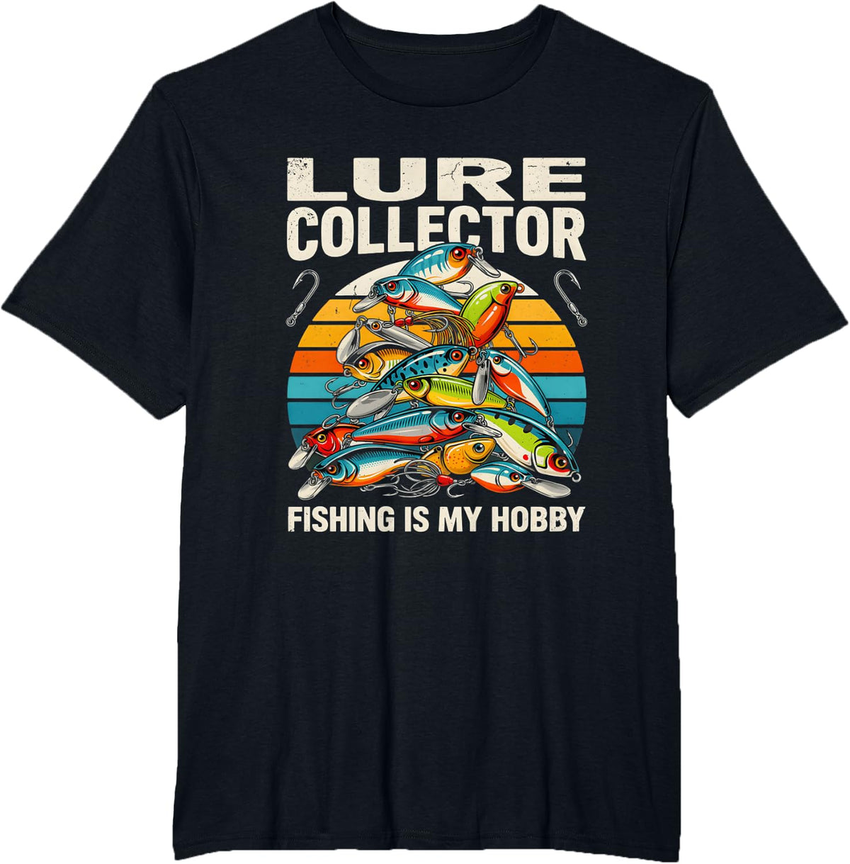 Fishing is My Hobby Lure Collector Angler T-Shirt - Black