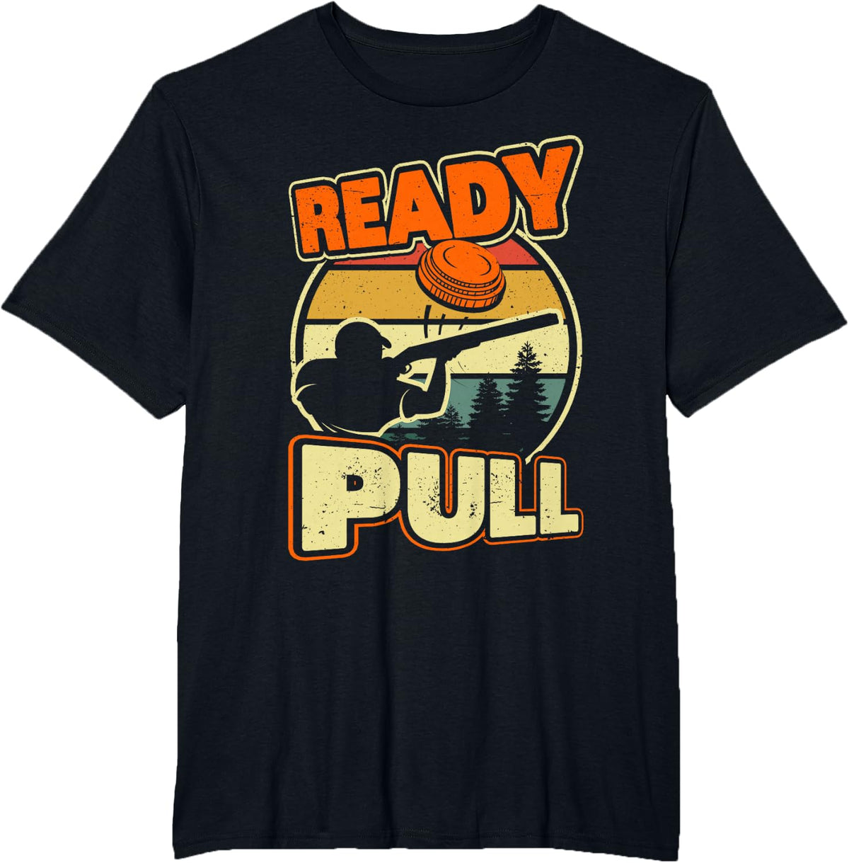 Ready Pull Sporting Clays Trap Shooting Skeet Shooting Men T-Shirt - Black