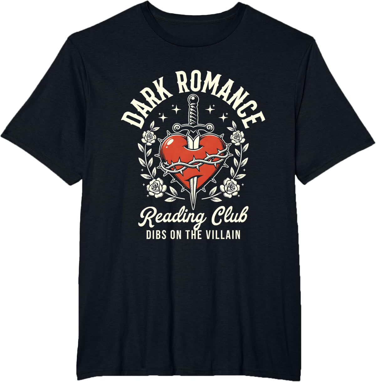 Dark Romance Reading Club Dibs on the Villain T-Shirt - Black