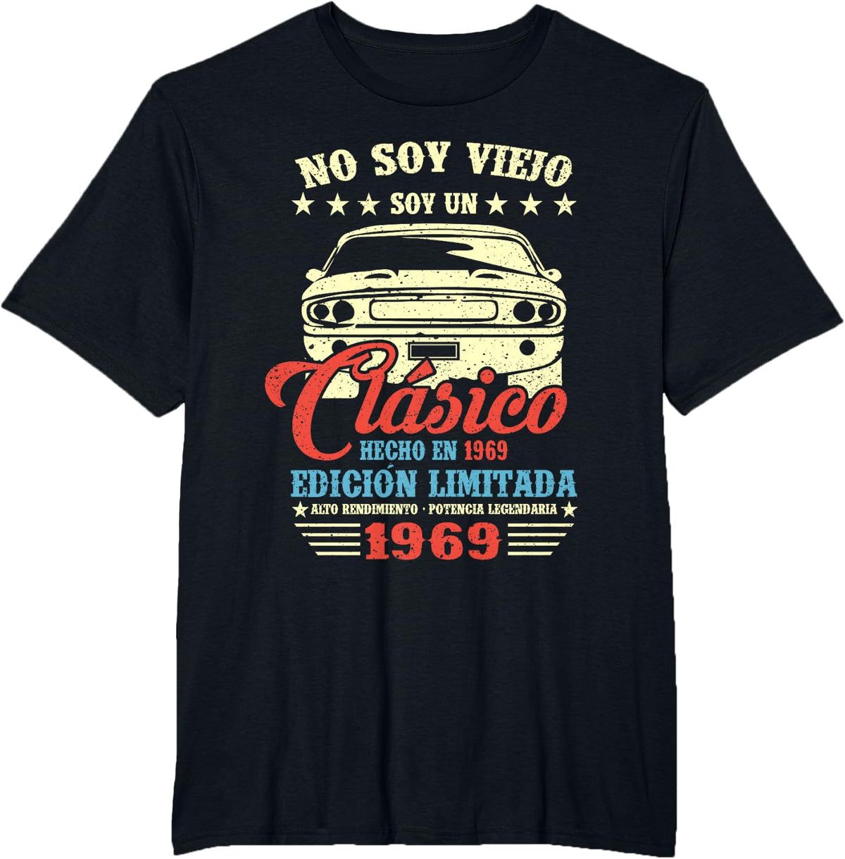 55th Birthday Spanish Classic Made In 1969 T-Shirt - Black