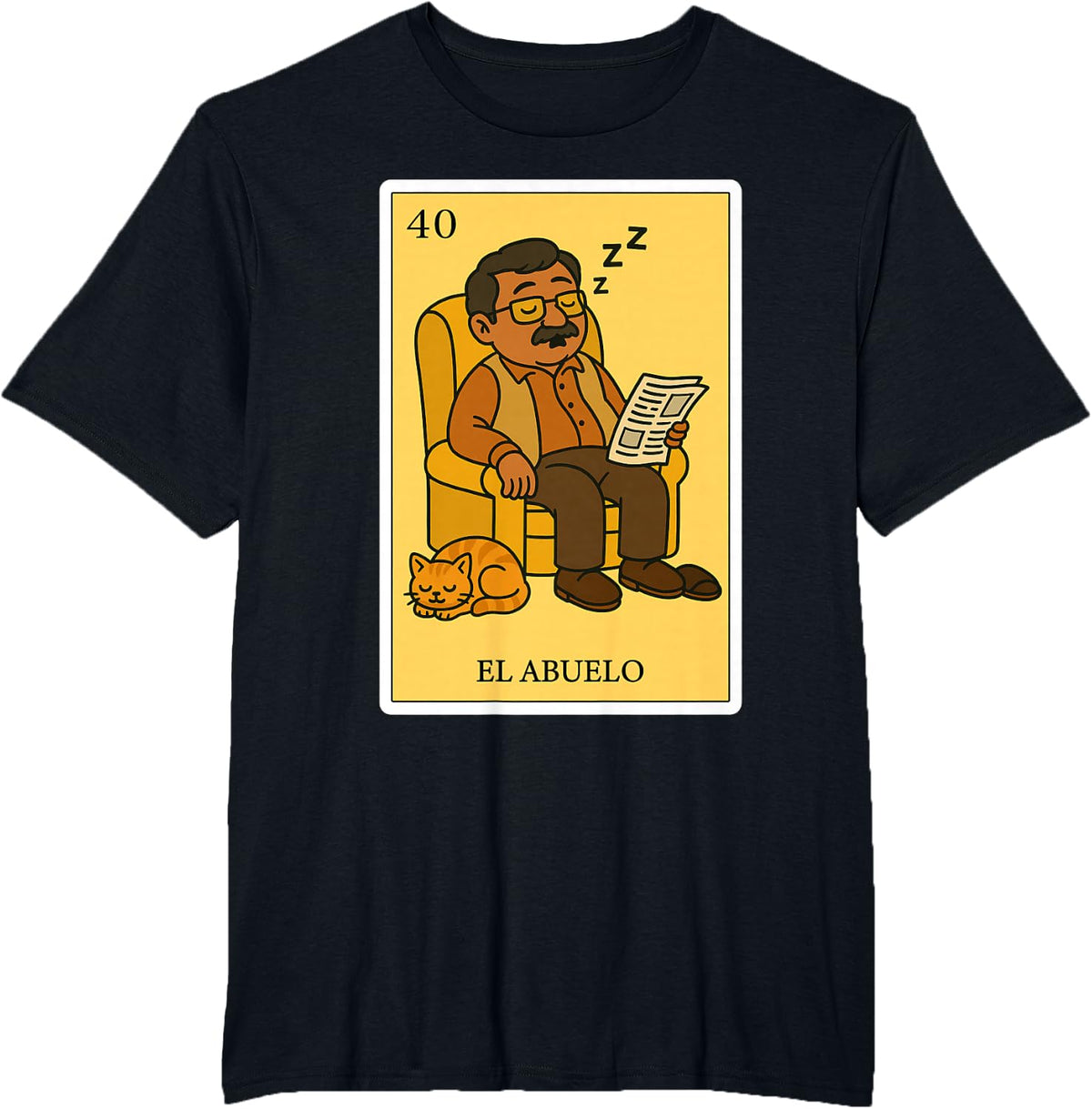 El Abuelo Dormilón | Spanish-Mexican Bingo Gifts for Abuela T-Shirt - Black