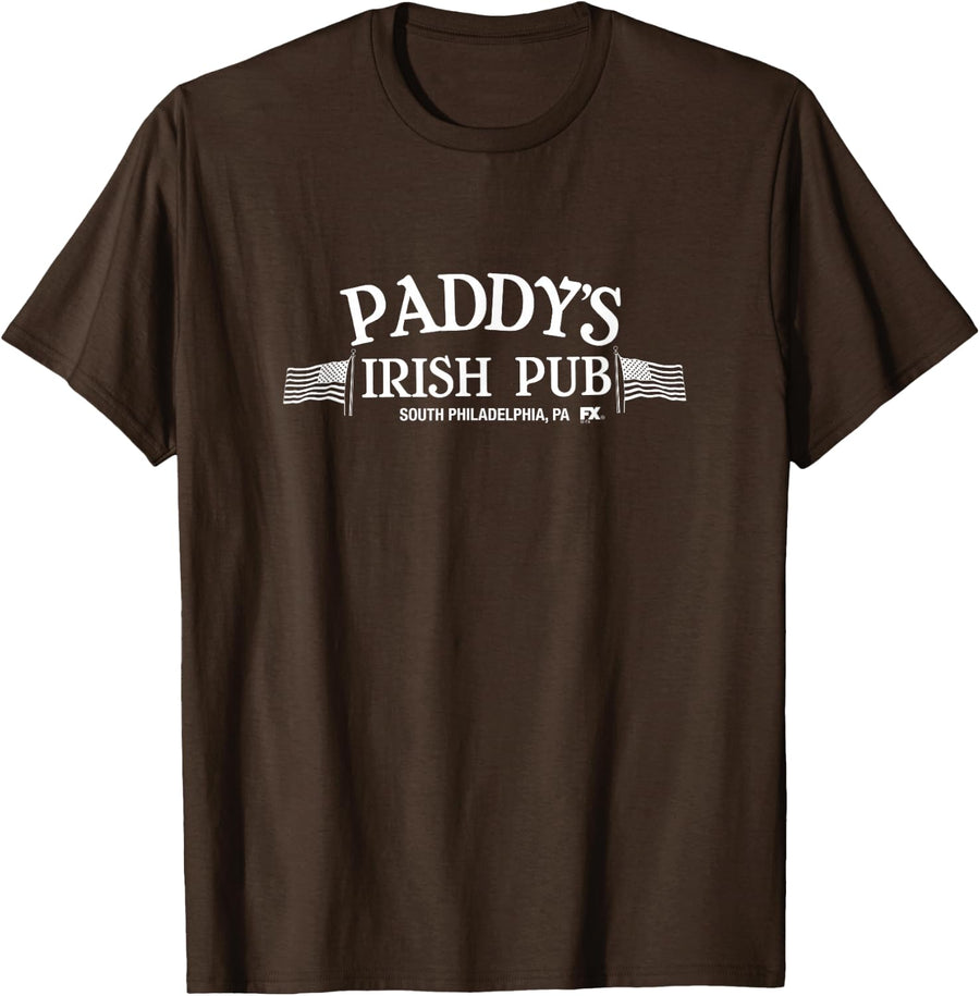 It's Always Sunny in Philadelphia Paddy's Pub Logo T-Shirt - Brown