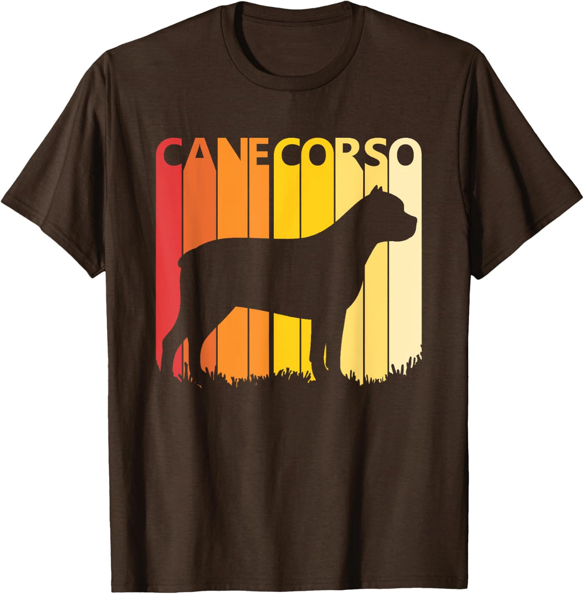 Retro Cane Corso Dog T-shirt Merry Christmas Gift - Brown