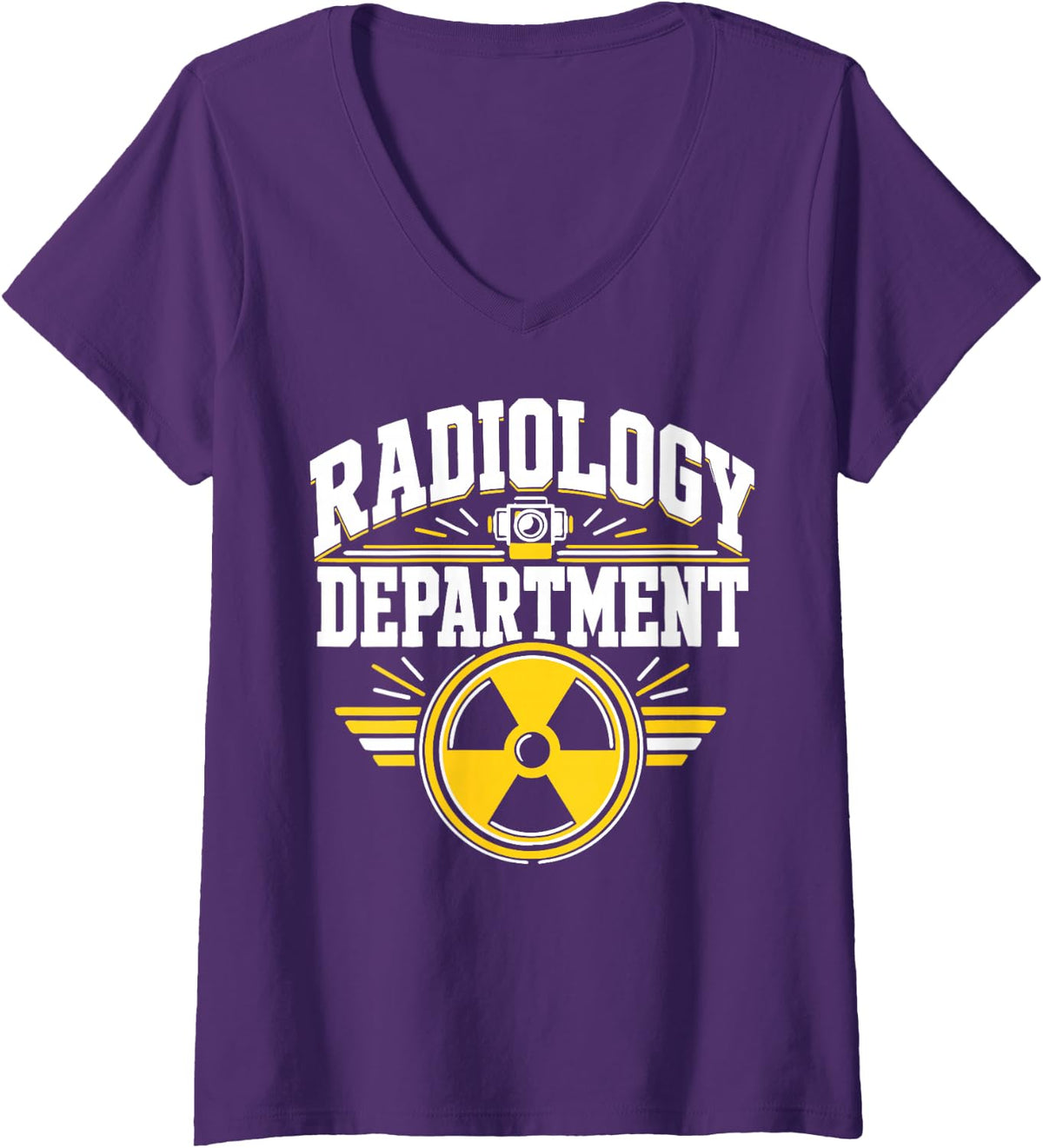 Women's Radiology Department V-Neck T-Shirt - Purple