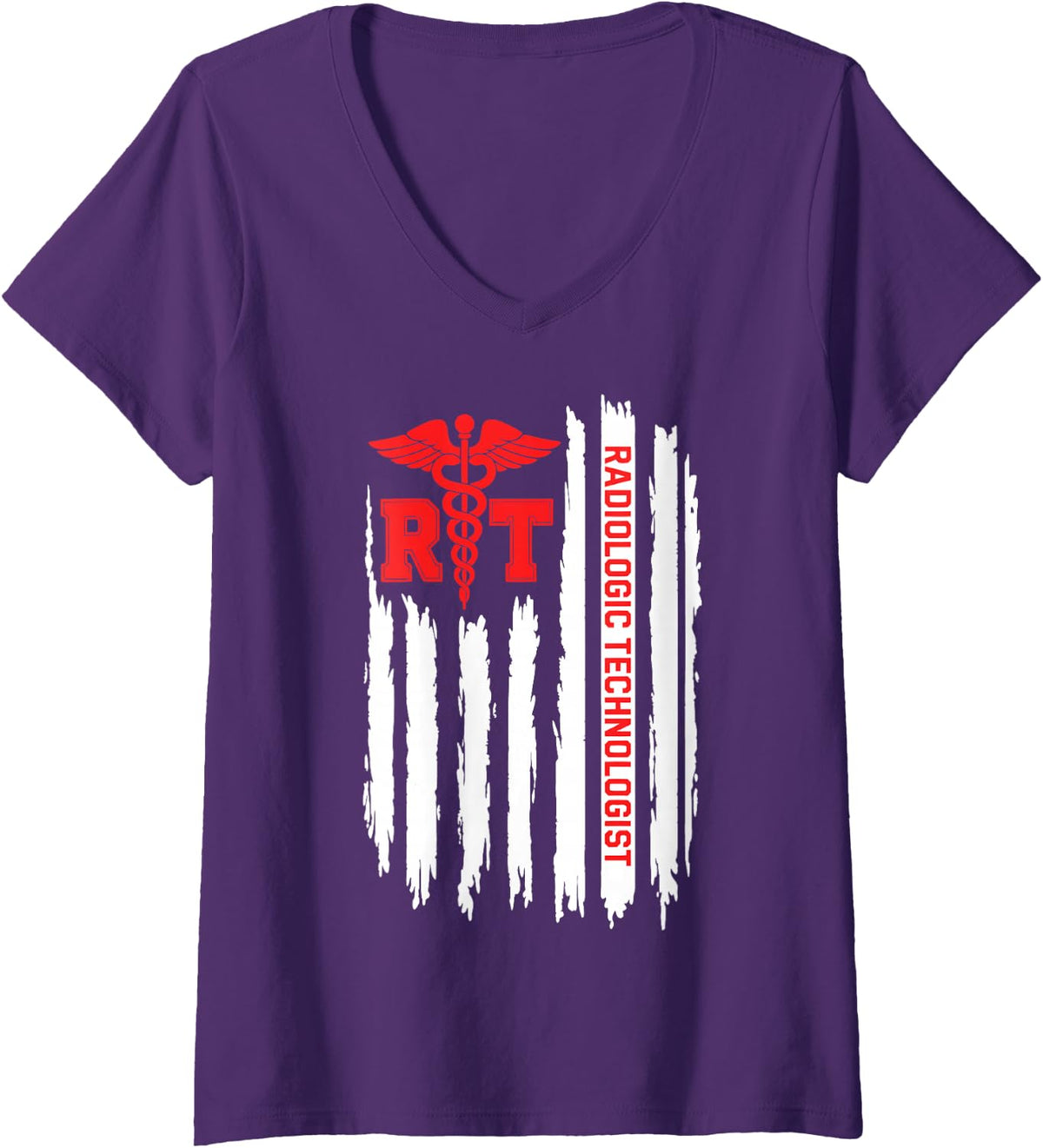 Women's Radiologic Technologist Rad Tech V-Neck T-Shirt - Purple