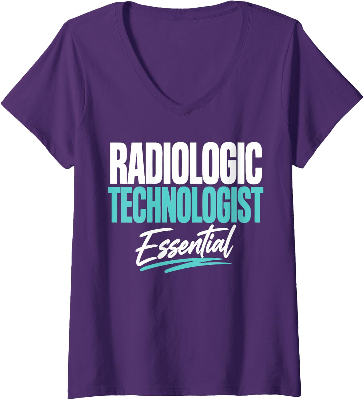 Women's Rad Tech Radiologic Technologist X-Ray Tech V-Neck T-Shirt - Purple