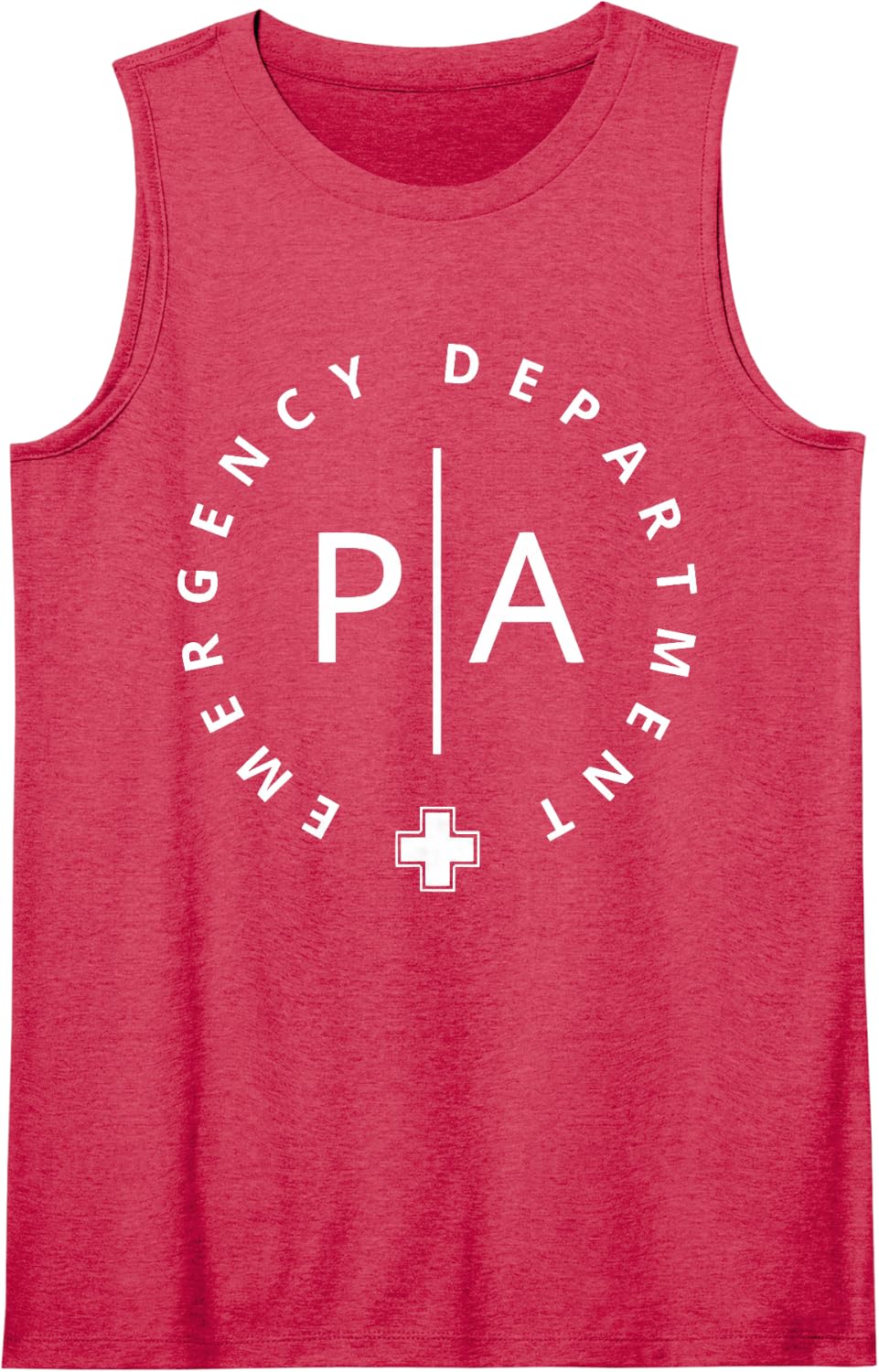 Retro Emergency Department Physician Assistant PA Grad Nurse Sleeveless Tank Top - Red