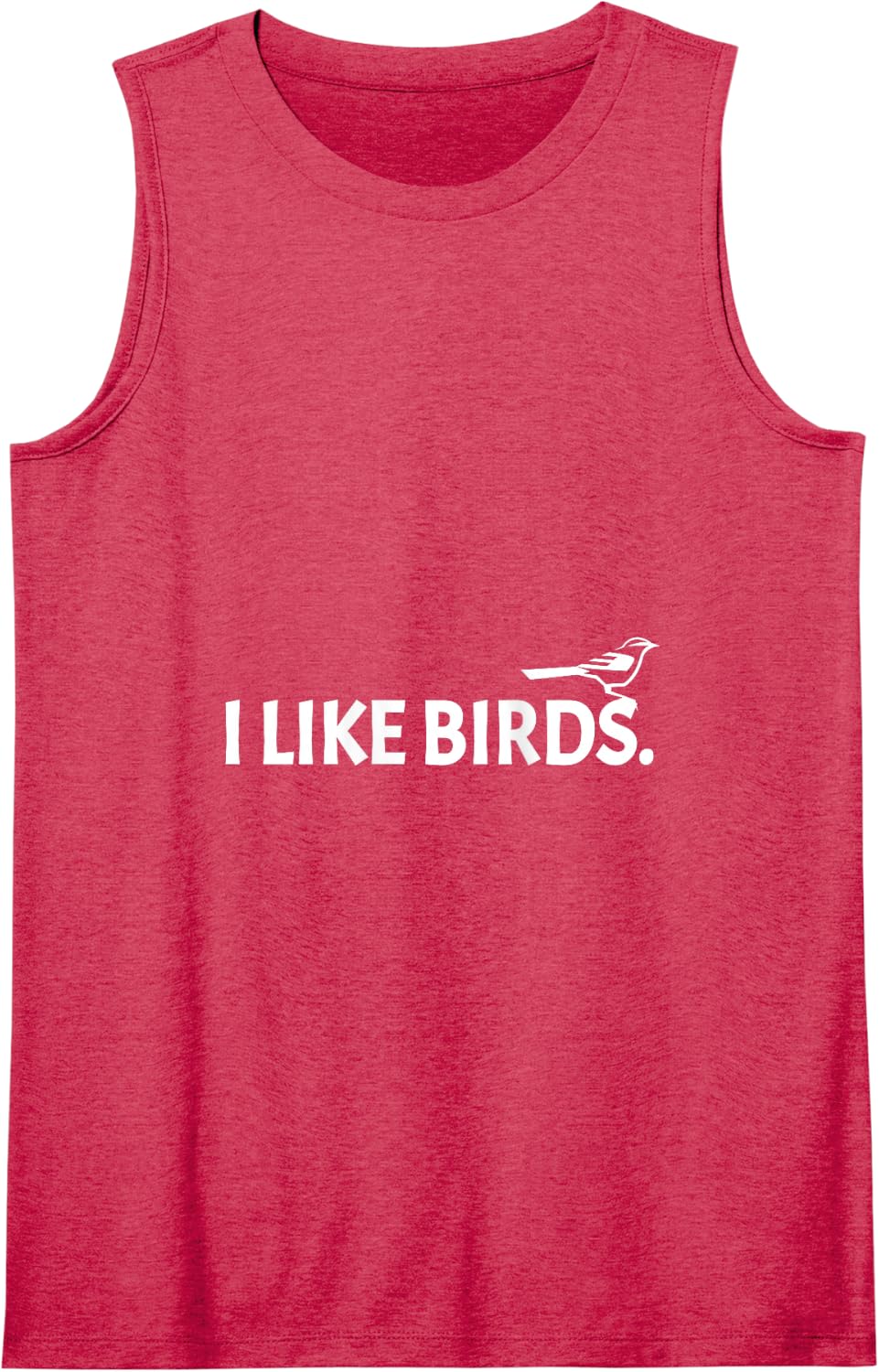 I Like Birds Funny Cute Minimalist Bird Lover Nature Tank Top - Red
