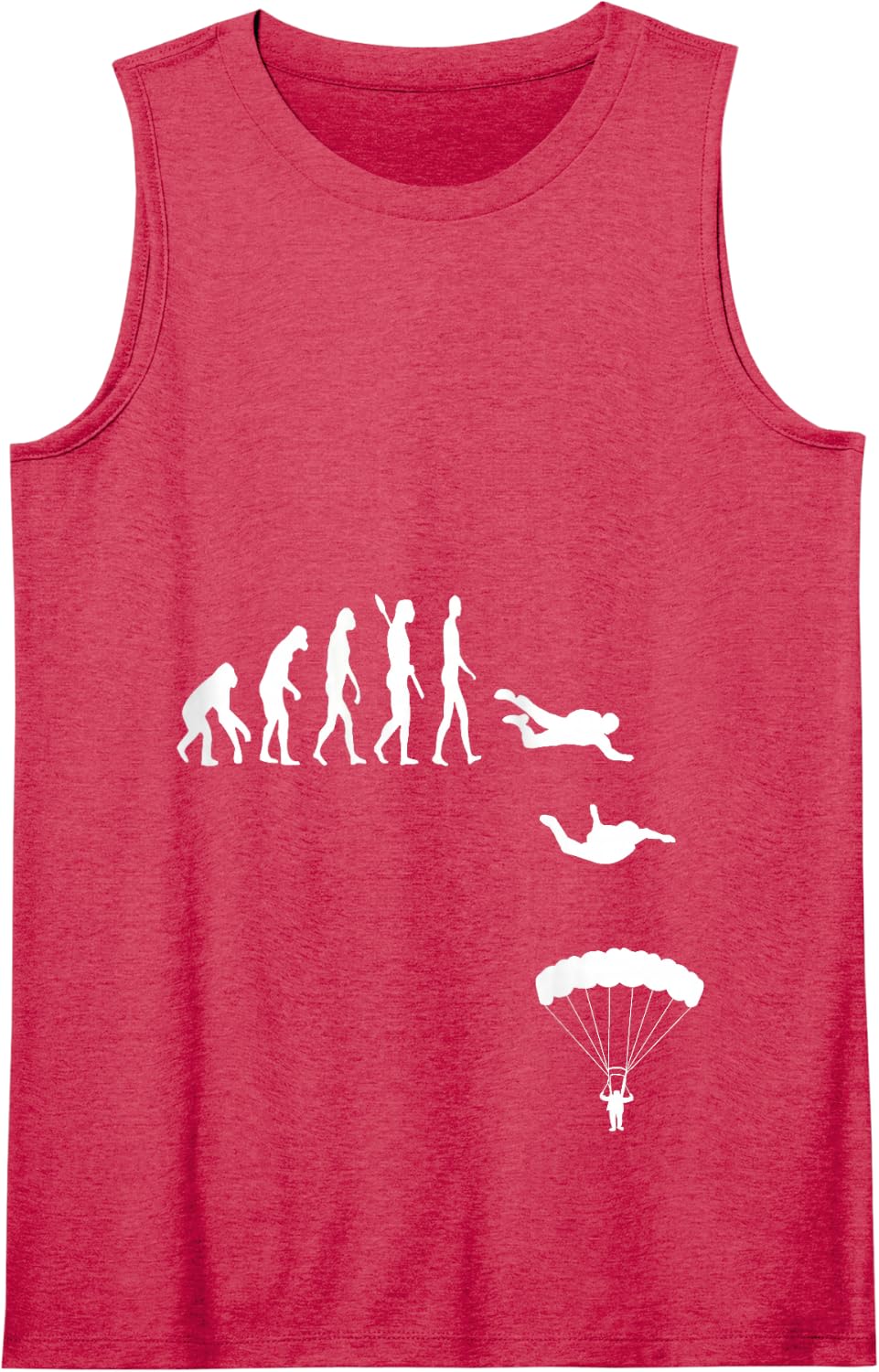 Skydiving Skydiver Evolution Parachuting Jump Skydive Tank Top - Red