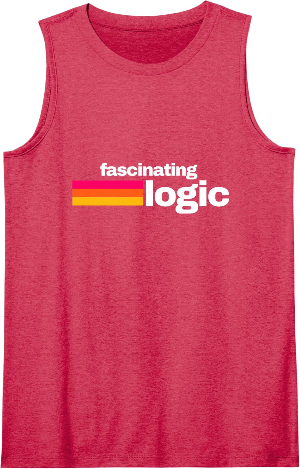 Fascinating Logic Funny Sarcastic Quote Dry Sci Fi Humor Tank Top - Red