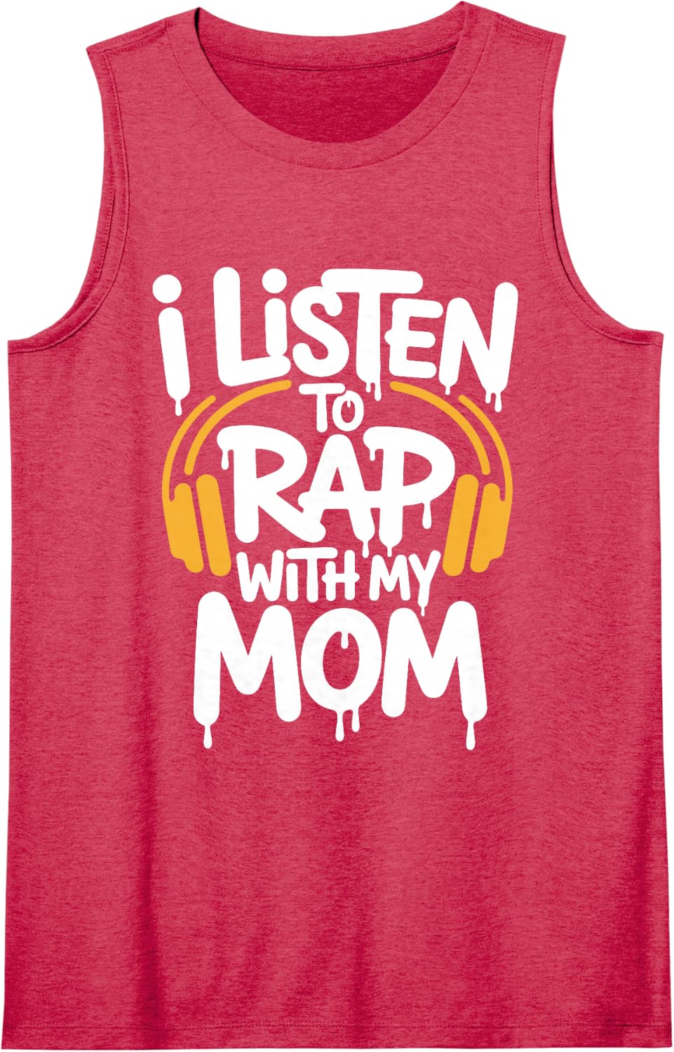 Cool Rapper Art for Men Women Rap Music Lover Hip Hop Rapper Sleeveless Tank Top - Red
