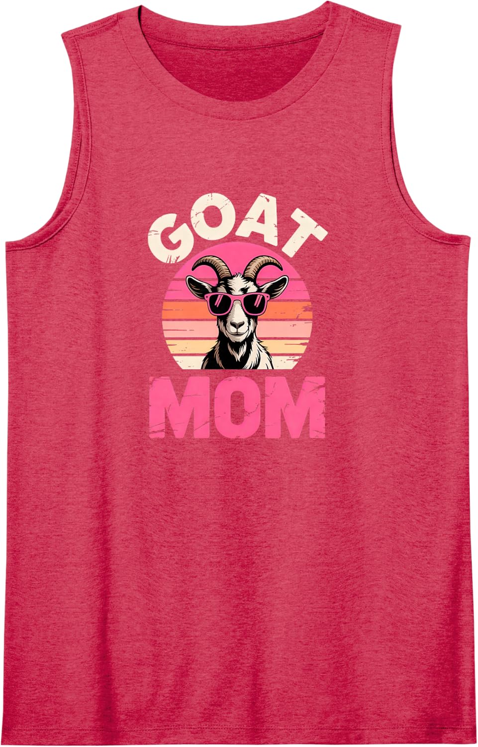 Goat Mom Sleeveless Tank Top - Red