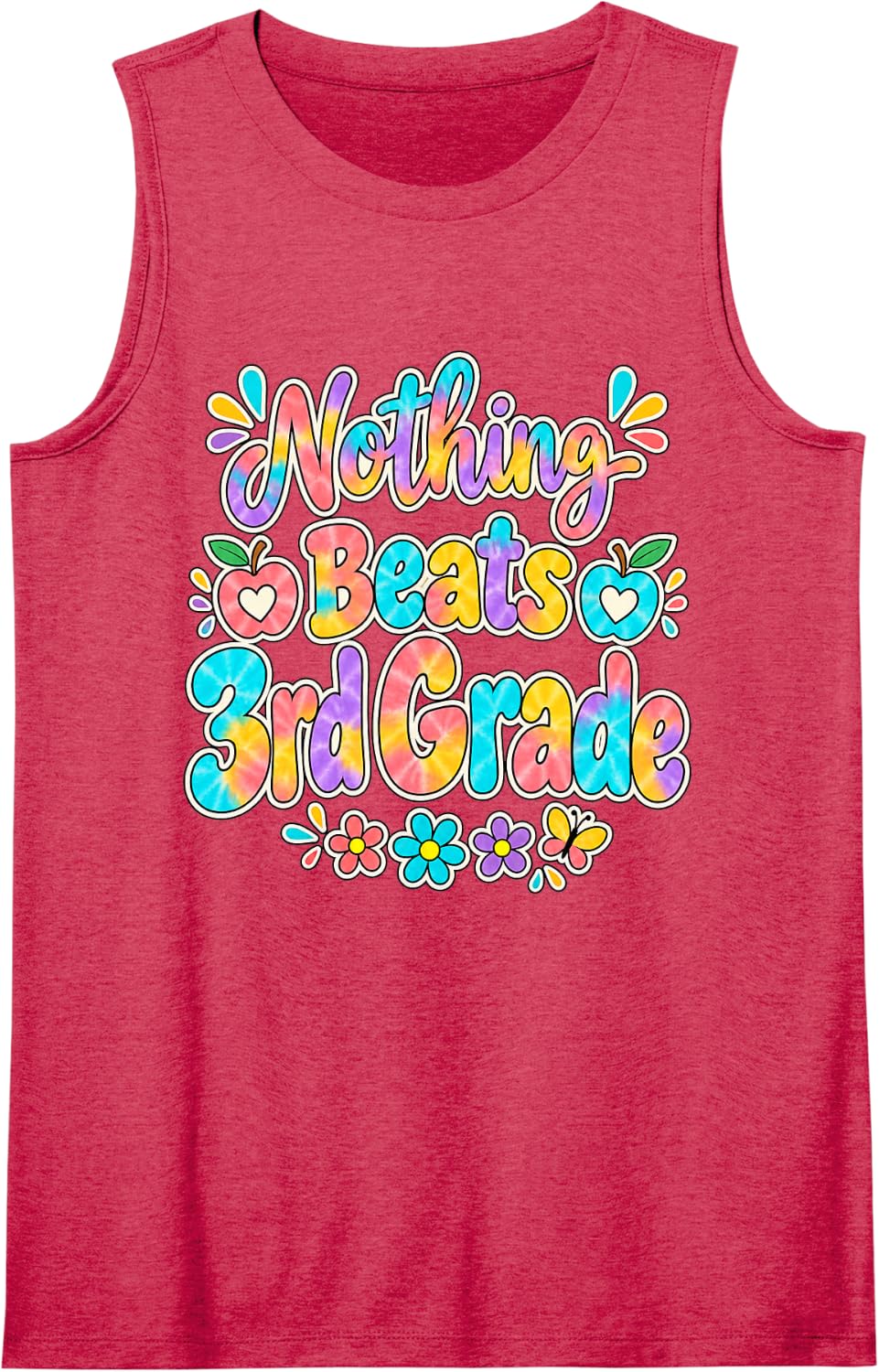 3rd Grade Teacher Team Elementary School Staff Classroom Sleeveless Tank Top - Red