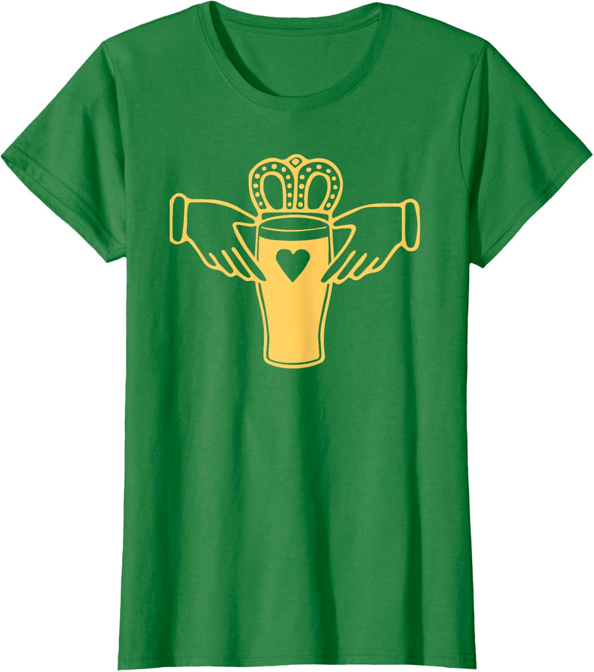 Beer Pint Claddagh St Patricks Day Shirt for Women Men T-Shirt - Kelly Green