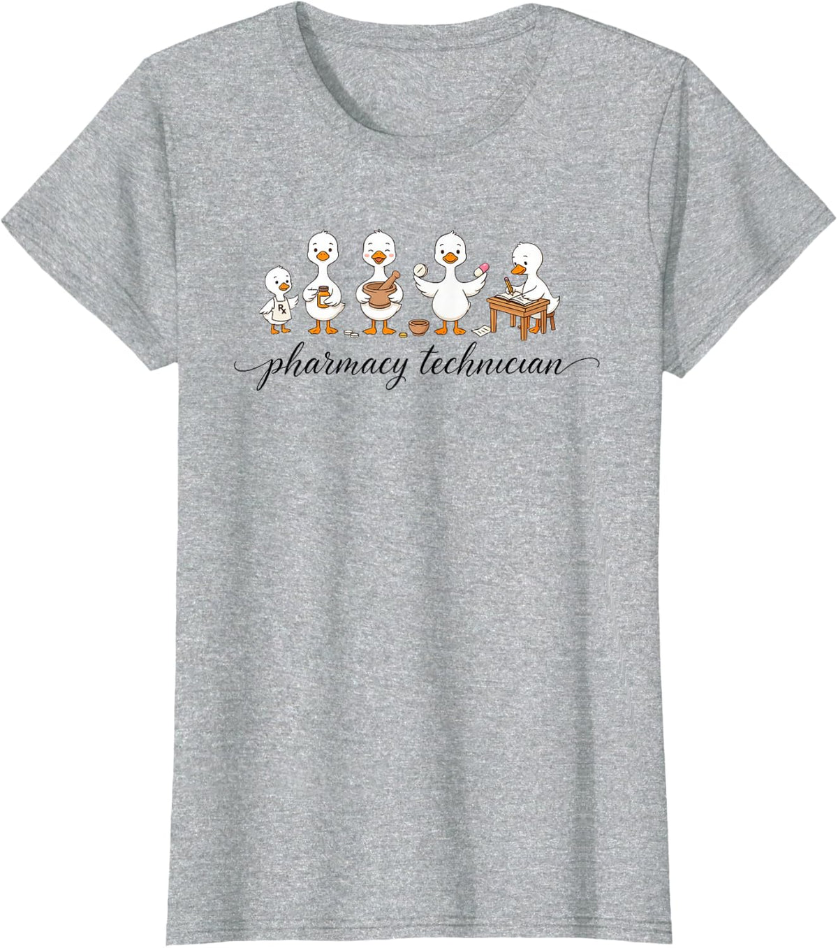 Pharmacy Technician Certified Cphbt Techs Pharmacy T-Shirt - Heather Grey