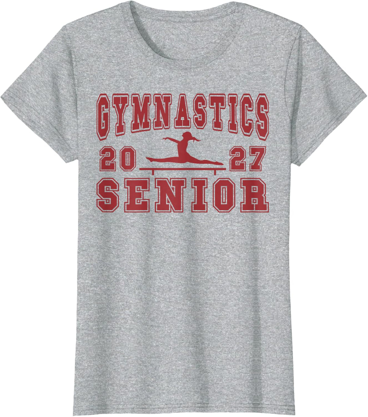 Gymnastics Senior Night Gymnastics Senior 2027 Graduation 67 T-Shirt - Heather Grey