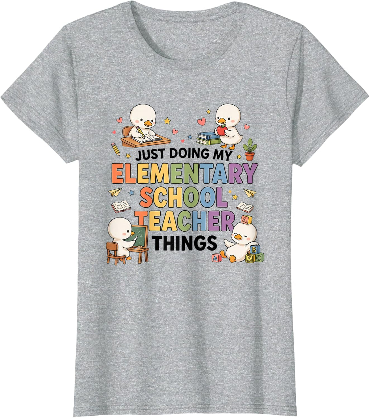Elementary School Teacher Grade Educator Teaching Education T-Shirt - Heather Grey