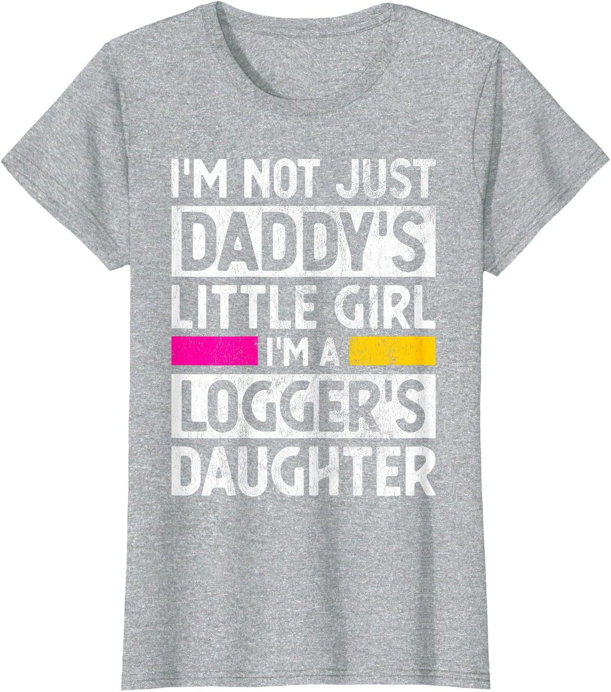 Funny Logger Designs Co. Daddy's Little Girl Logger Daughter Logging Gag Gift Girls T-Shirt - Heather Grey