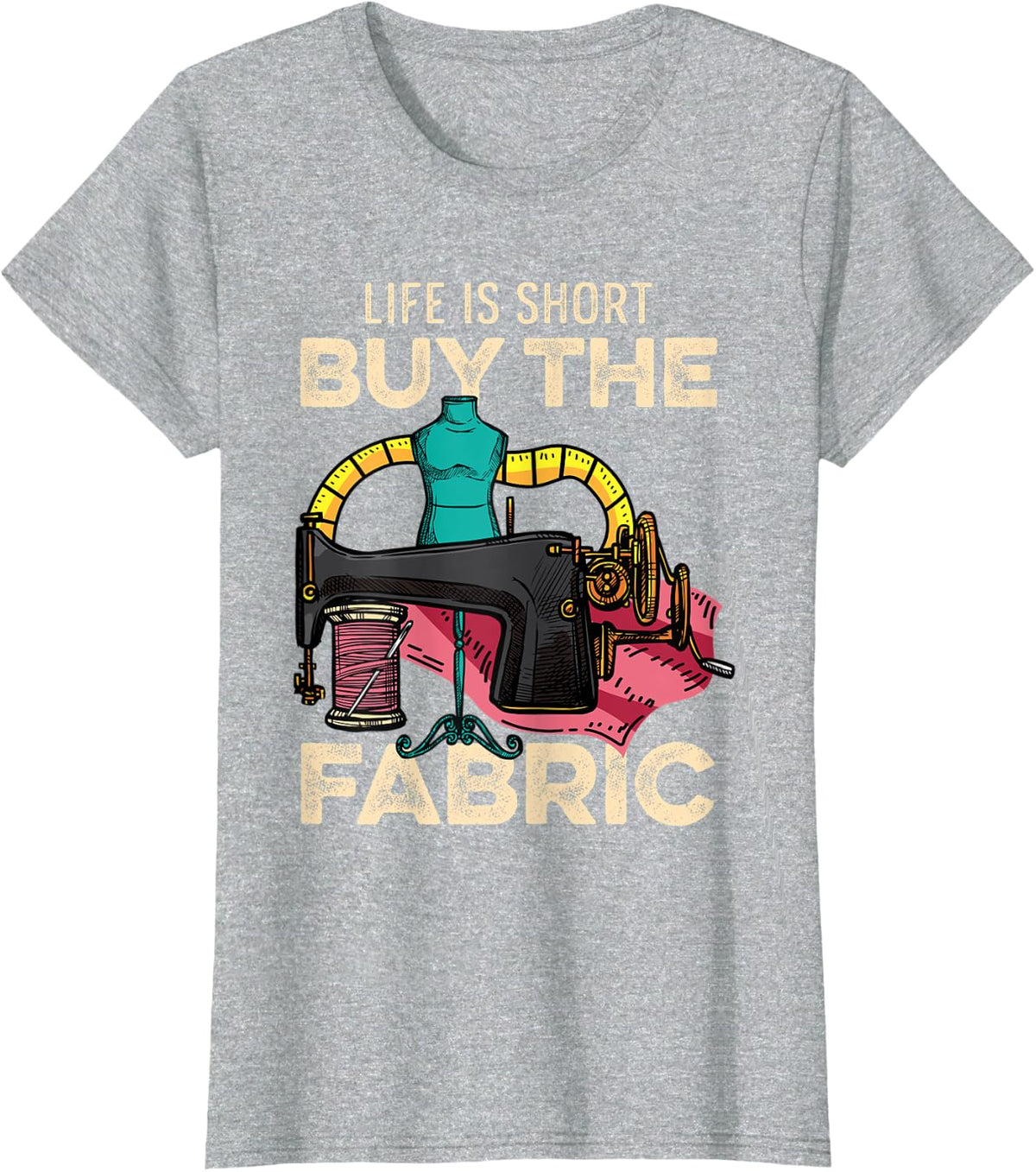 Buy the Fabric Embroider T-Shirt - Heather Grey