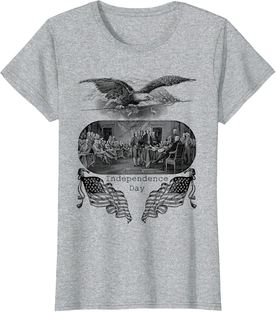 Independence Day United States T-Shirt - Heather Grey
