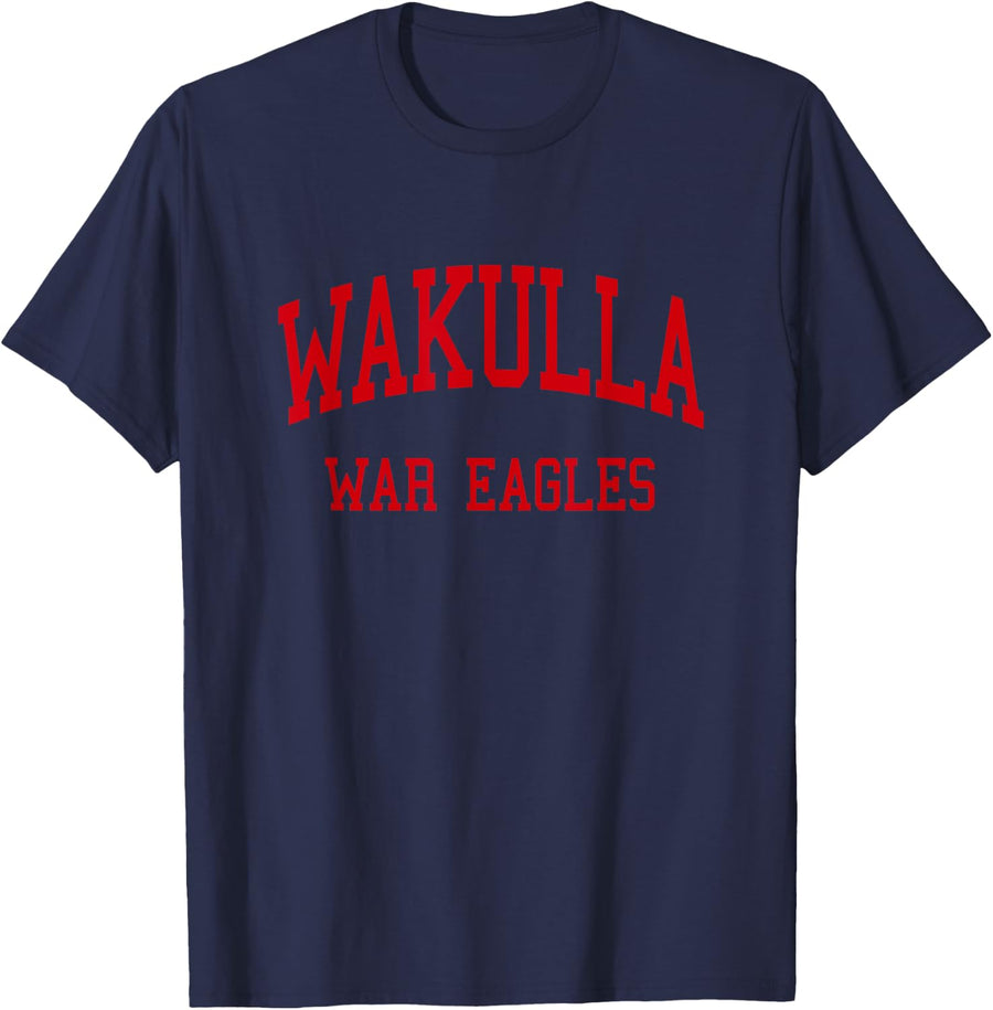 Wakulla High School HS Crawfordville FL Retro Sports T-Shirt - Navy Blue