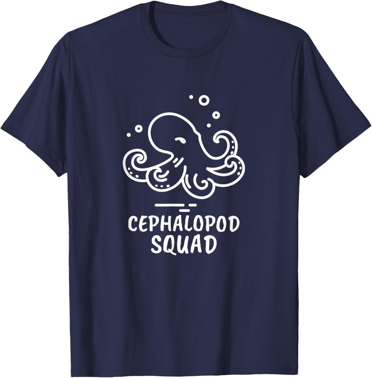 Cephalopod Squad Funny Octopus Lover Gift T-Shirt - Navy Blue