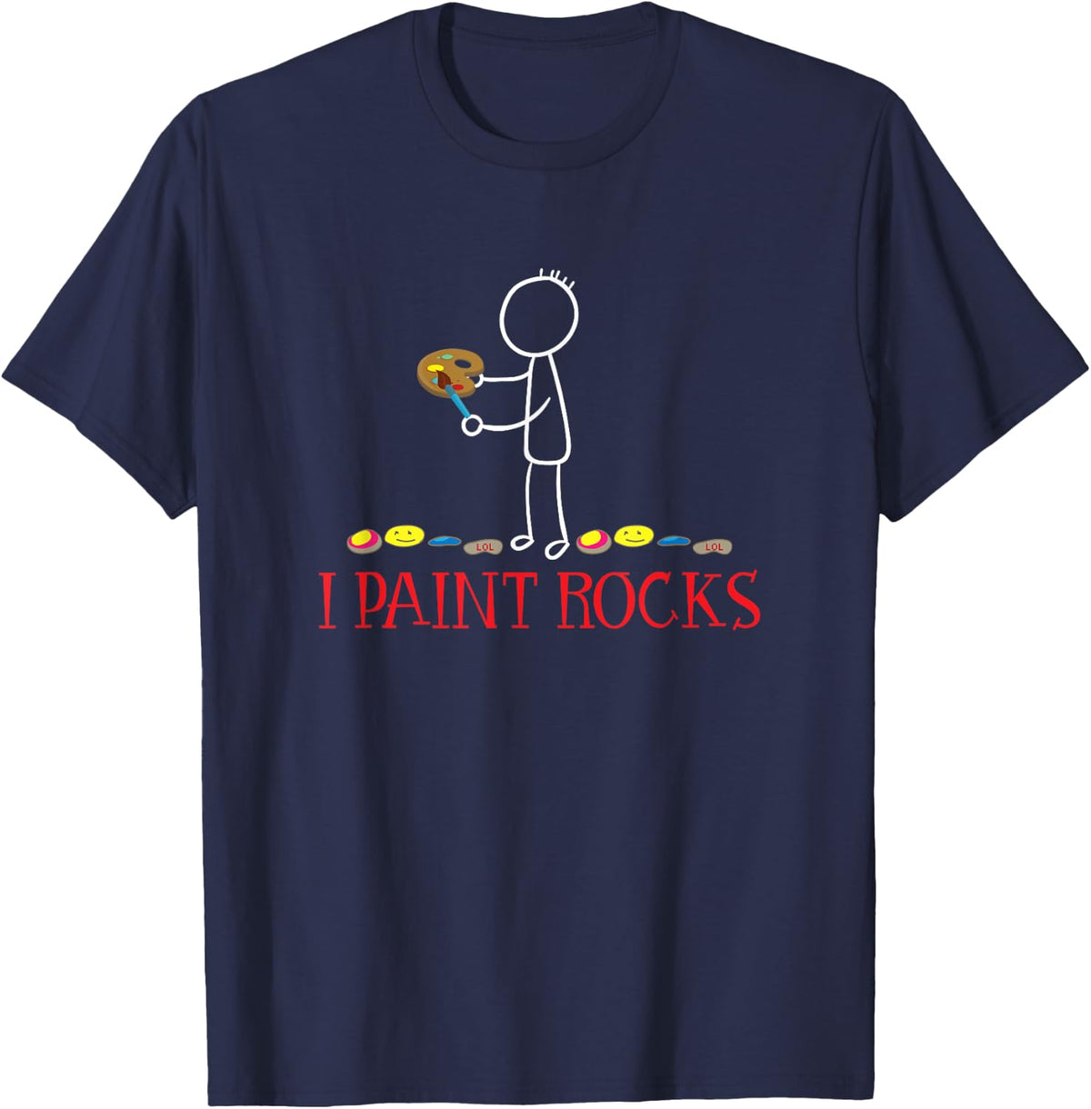I Paint Rocks T-Shirt T-Shirt - Navy Blue