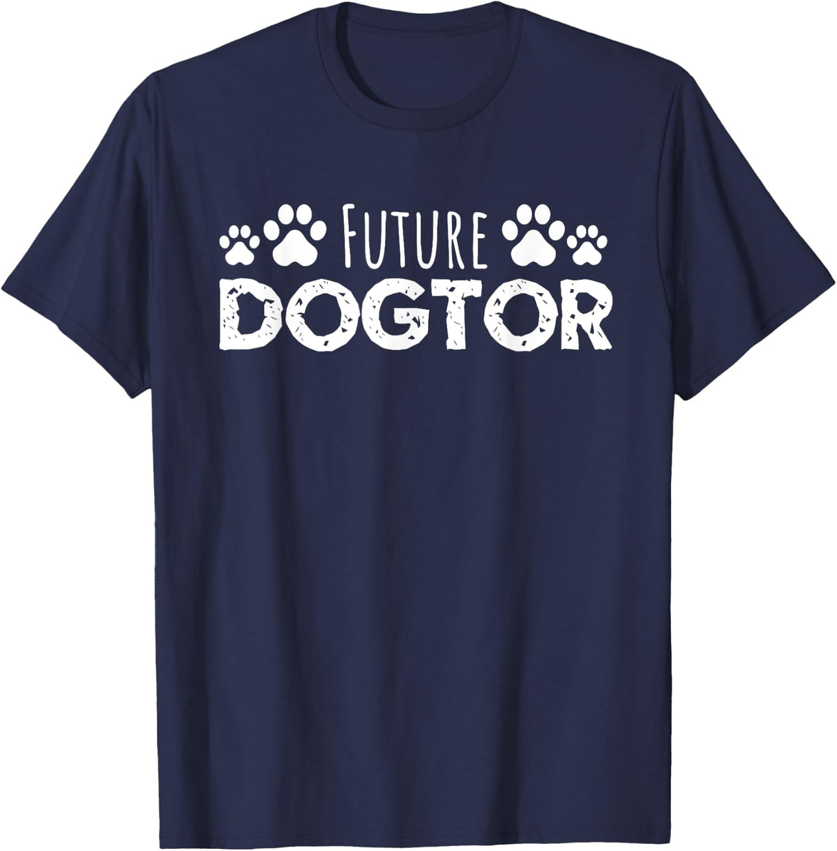 Future Dogtor Vet Student Funny Veterinarian Dog Graduate T-Shirt for Men Women - Navy Blue