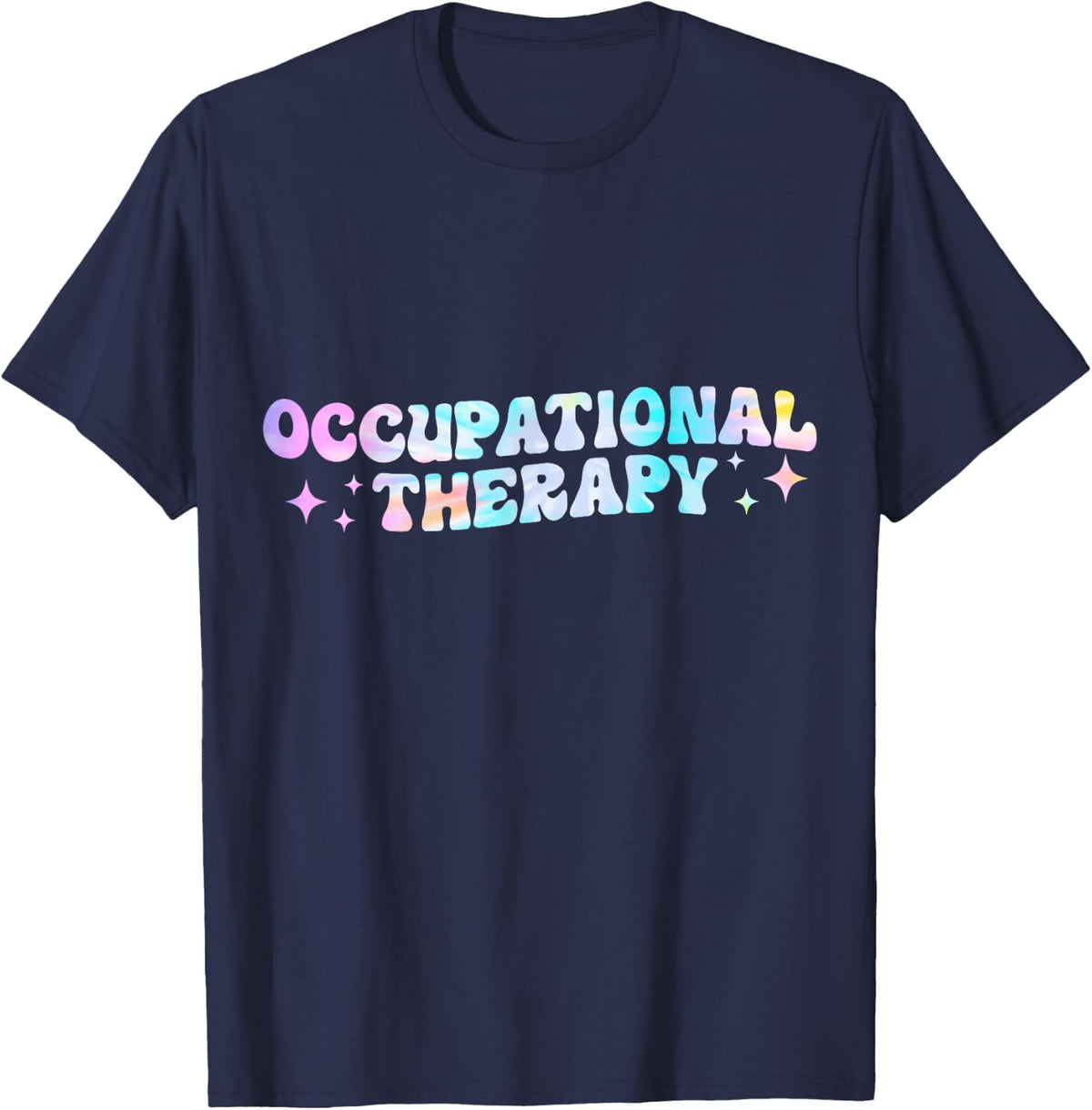 Occupational Therapy OT Month OT Therapist Tie Dye T-Shirt - Navy Blue