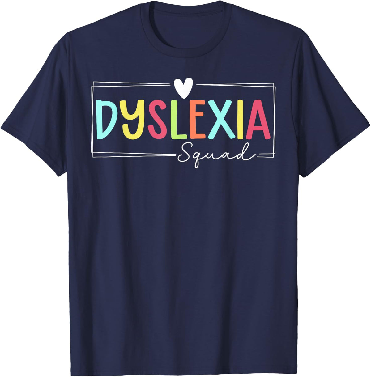 Dyslexia Squad Dyslexia Crew Dyslexia Team T-Shirt - Navy Blue