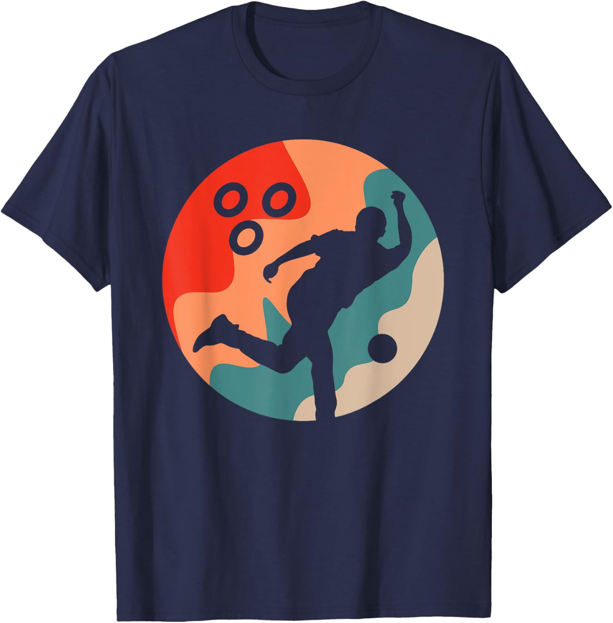 Bowling Player T-Shirt - Navy Blue